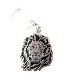 Lion Face Metal Keychain(Silver)