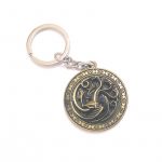 Game of Thrones Round shape Rotatable Keychain(Gold)