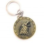 Game of Thrones Wolf Round shape Rotatable Keychain