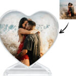Personalized Heart Shaped Color Picture Crystal