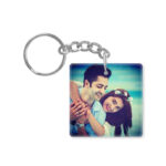 Personalized Photo Printed Square Shaped Keychain (Both sides)