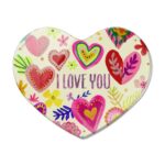 Duckyhub Personalized Heart Shape Crystal Glass Fridge Magnet