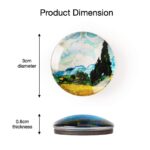 Duckyhub Personalized Round Shape Crystal Glass Fridge Magnet